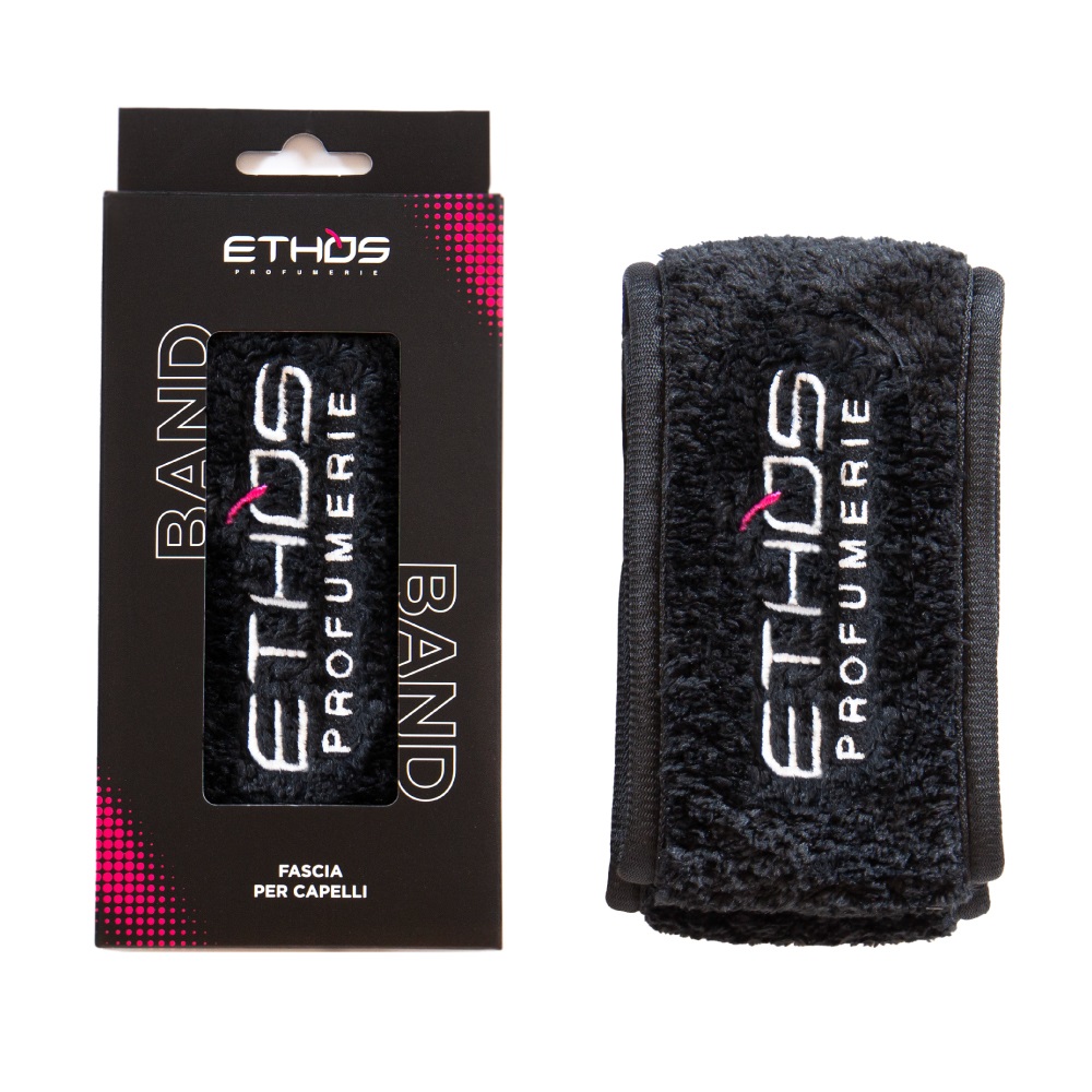 Ethos Profumerie Fascia per Capelli in Microfibra con Chiusura in Velcro - Ideale per Beauty Routine