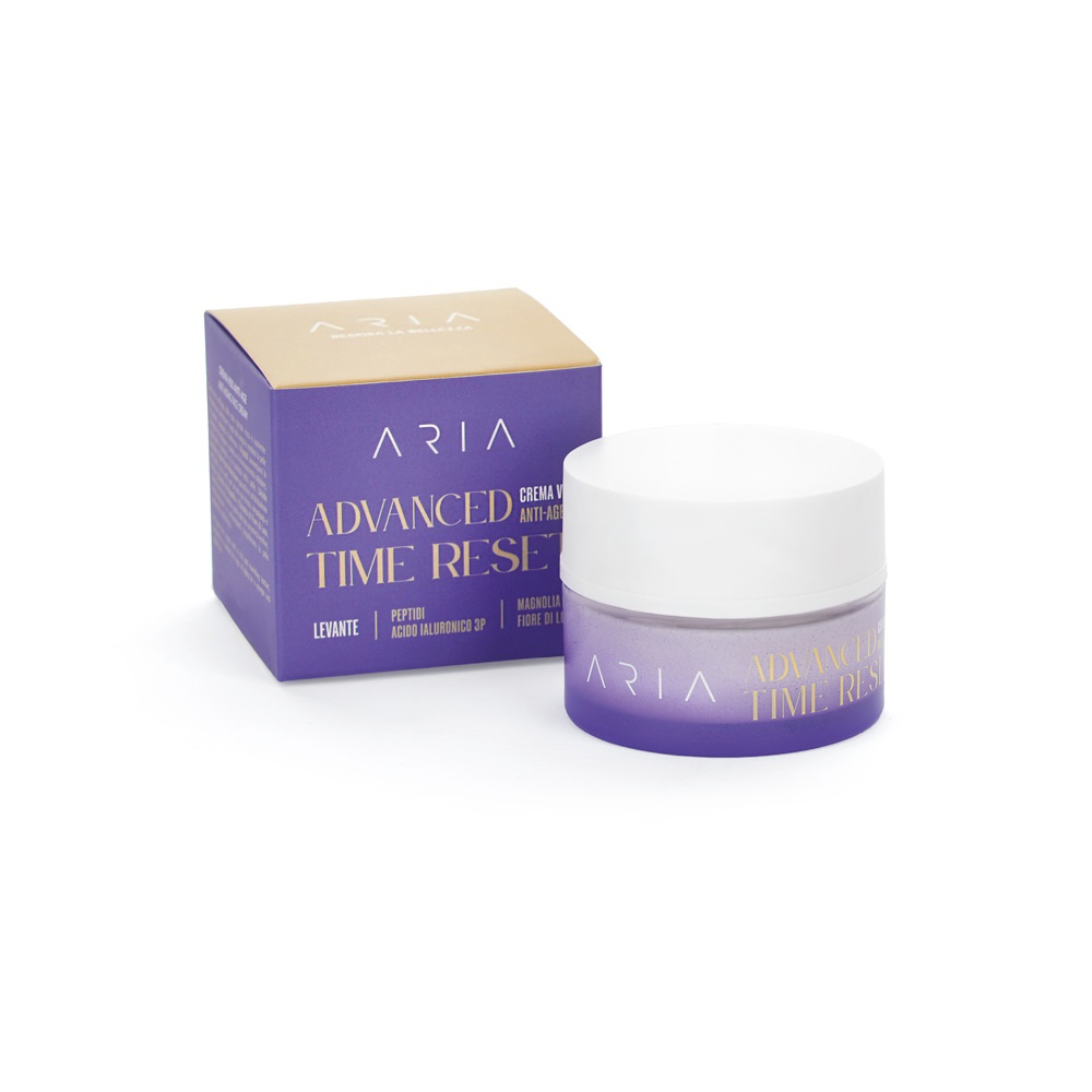ARIA Advanced Time Reset Crema Viso Anti-Age 50ml - Nutriente con Peptidi per una Pelle Giovane e Luminosa