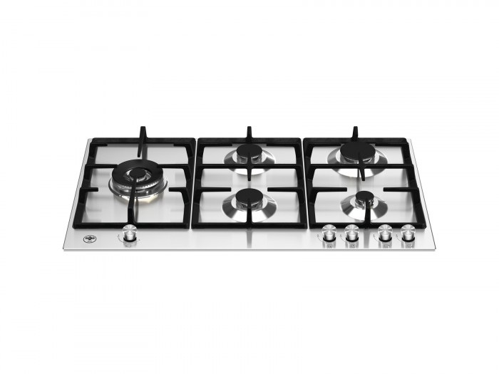 Bertazzoni La Germania P905LLAGX Piano Cottura a Gas 5 Fornelli in Acciaio Inox da Incasso con Valvole di Sicurezza e Accensione Elettronica
