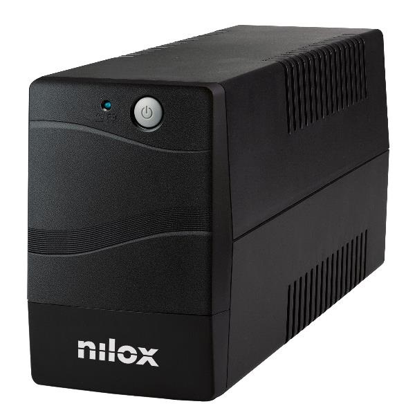 Nilox UPS PREMIUM LINE INT. 1500VA - Gruppo di Continuità Interattivo 1,5 kVA 1050 W con 2 Prese AC e Stabilizzazione Tensione AVR