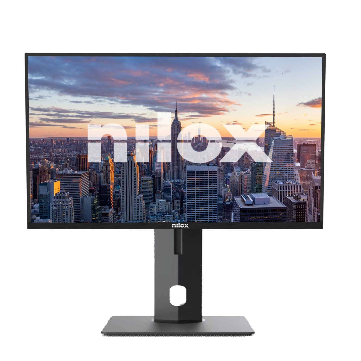 Nilox NXM272KREG01 Monitor 27 Pollici 2K IPS con Base Regolabile, 75Hz, 4ms, HDMI e DisplayPort, Supporto FreeSync e G-Sync, LED Nero