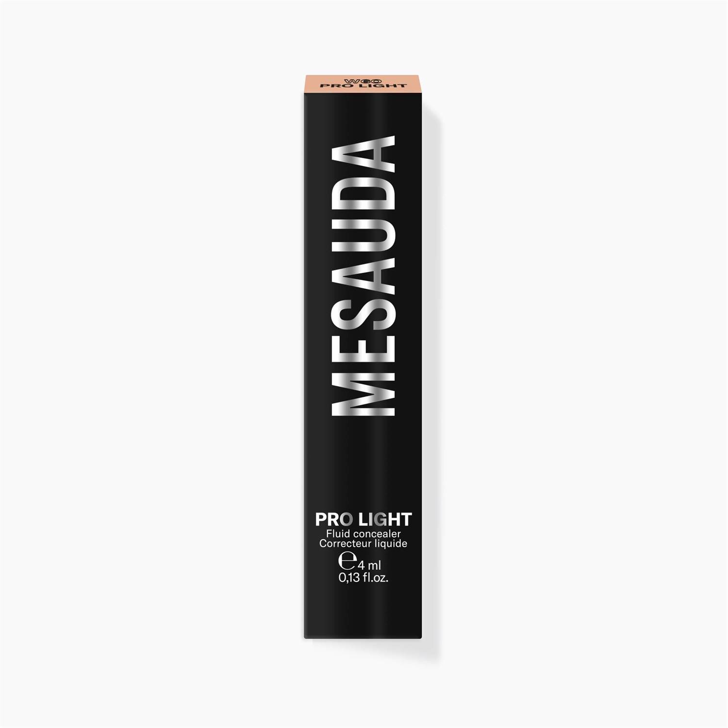 MESAUDA Pro Light Concealer Correttore Fluido W60 4 ml - Alto Potere Idratante, Texture Minerale, Formula Senza Parabeni