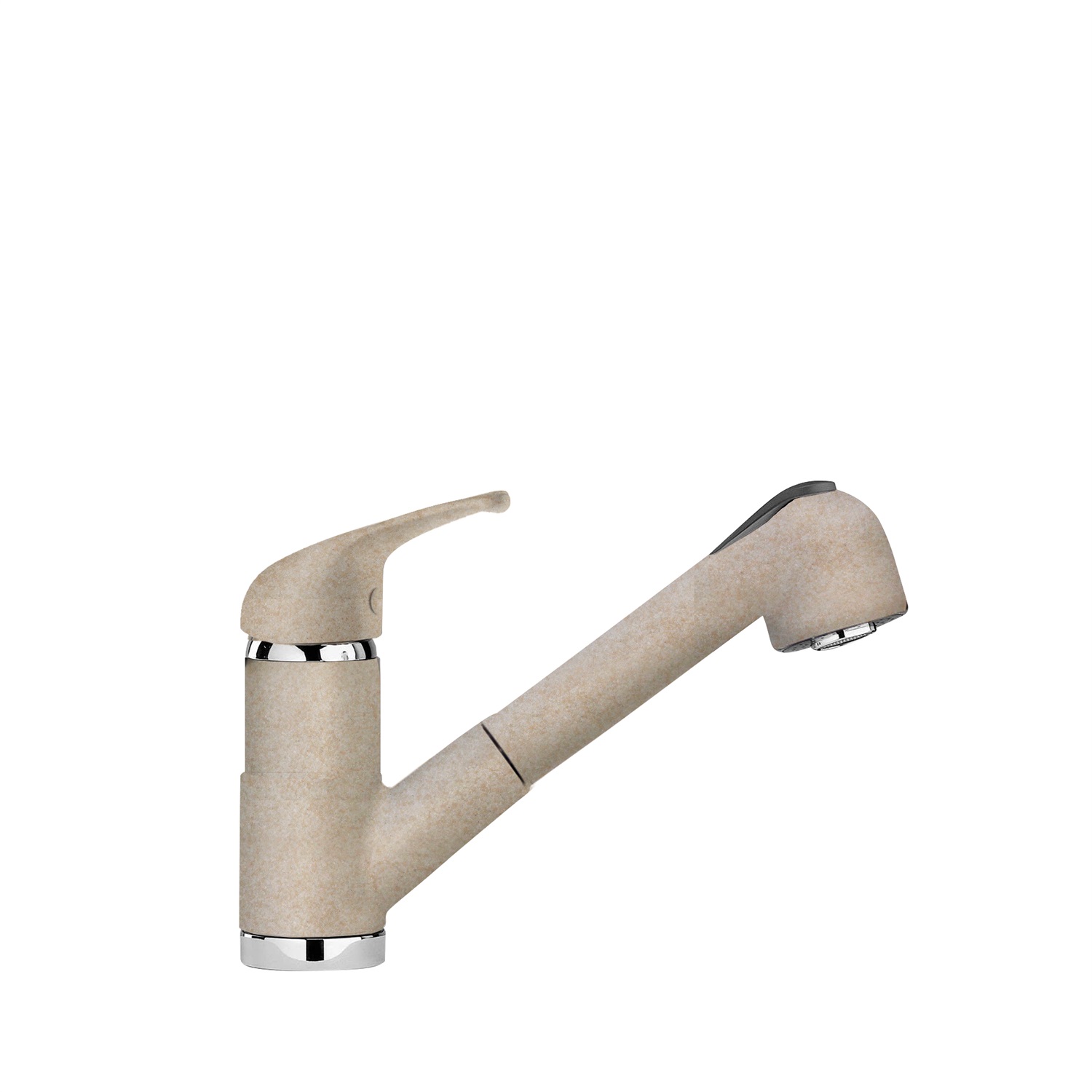 SCHOCK Miscelatore Omega con Doccia Estraibile, Monocomando, Finitura Avena, Bocca Girevole 360°