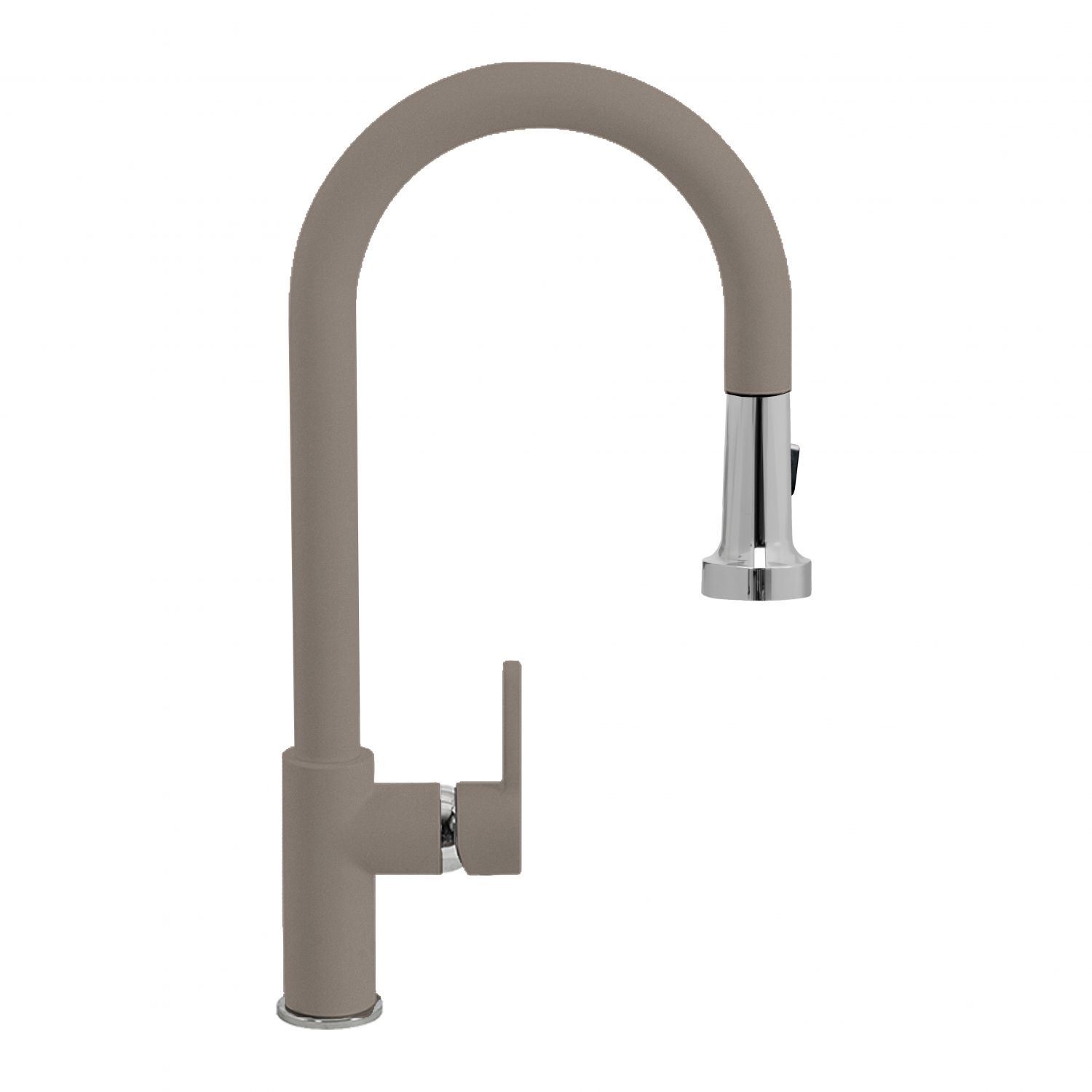 Schock AQUAALTO SXALTD42 - Miscelatore Monocomando con Doccetta Estraibile, Grigio Tortora