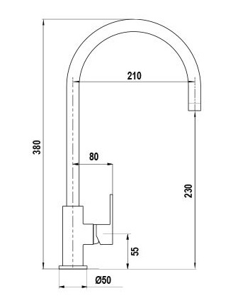 SCHOCK Miscelatore New Aquaalto Monocomando Canna Alta Curvata Bianco Assoluto - SXALTON01
