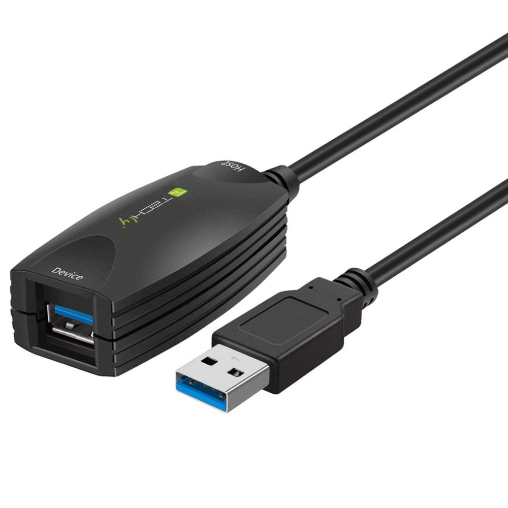Techly Cavo Prolunga Attivo USB 3.2 SuperSpeed 5m Maschio/Femmina Nero