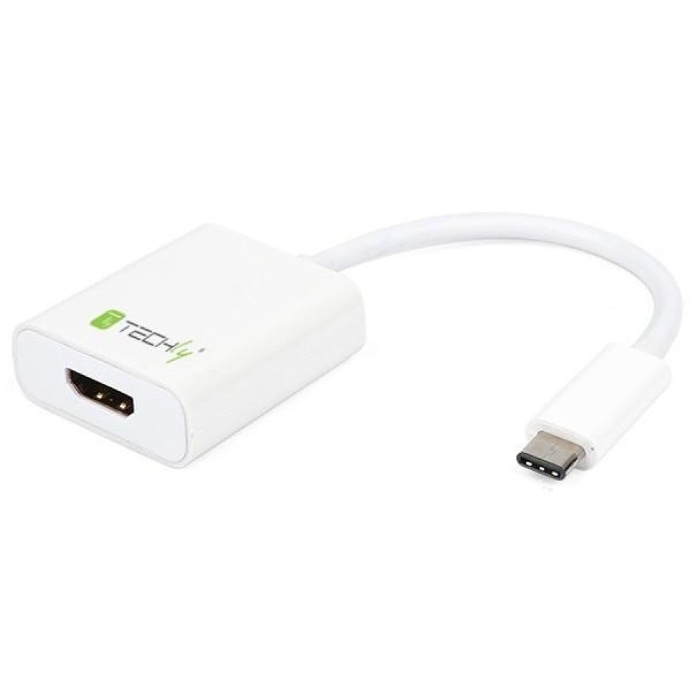 TECHLY Cavo Convertitore Adattatore USB-C™ M a HDMI 1.4 F - Collega Monitor Supplementare per Video e Presentazioni