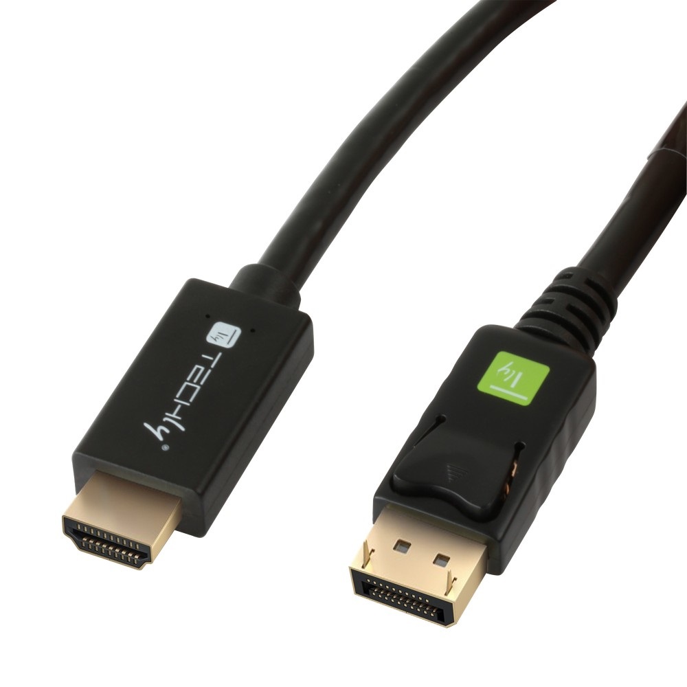 Techly Cavo Convertitore da DisplayPort 1.2 a HDMI 4K 2m Nero - Alta Qualità e Supporto Deep Color