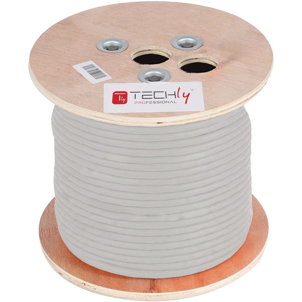 TECHLY PROFESSIONAL Matassa S/FTP Cavo di rete Cat6A Rame 305m Flessibile Grigio ITP-C6A-FLS305