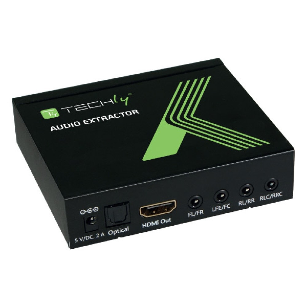 TECHLY Estrattore Audio LPCM 7.1 da HDMI 4K UHD 3D - Modello IDATA HDMI-EA74K