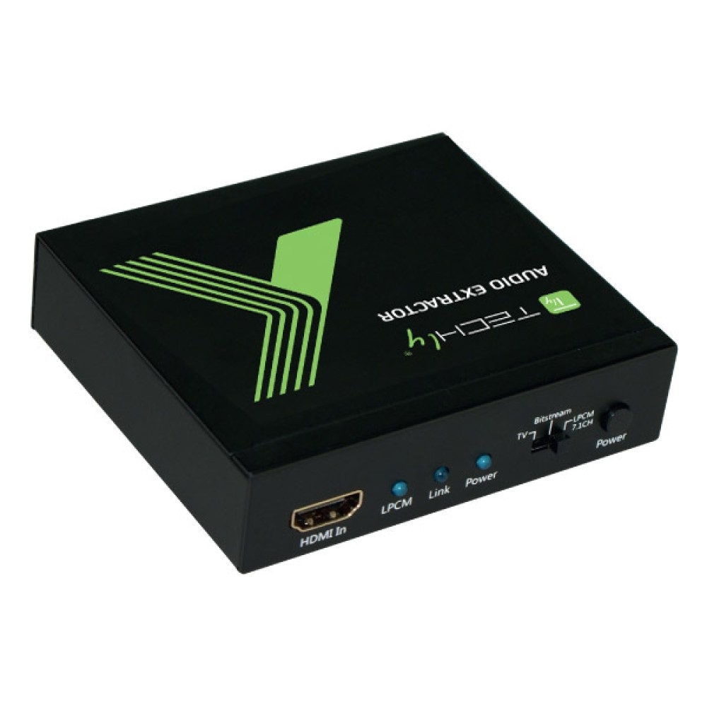 TECHLY Estrattore Audio LPCM 7.1 da HDMI 4K UHD 3D - Modello IDATA HDMI-EA74K