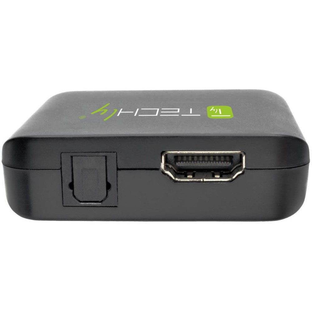TECHLY Estrattore Audio HDMI Stereo/Canale Audio 5.1 4K 3D IDATA HDMI-VGA8 - Risoluzione 4K, Supporto Toslink, Nero
