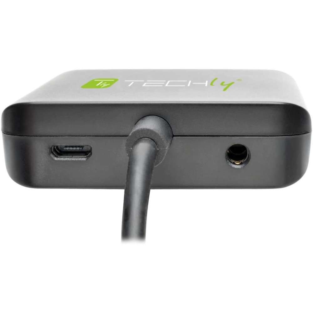 TECHLY Estrattore Audio HDMI Stereo/Canale Audio 5.1 4K 3D IDATA HDMI-VGA8 - Risoluzione 4K, Supporto Toslink, Nero