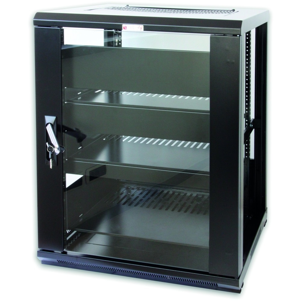 Techly Professional Armadio Rack 19'' 600x600 15U per Audio Video Nero I-CASE AV-2115BKTY