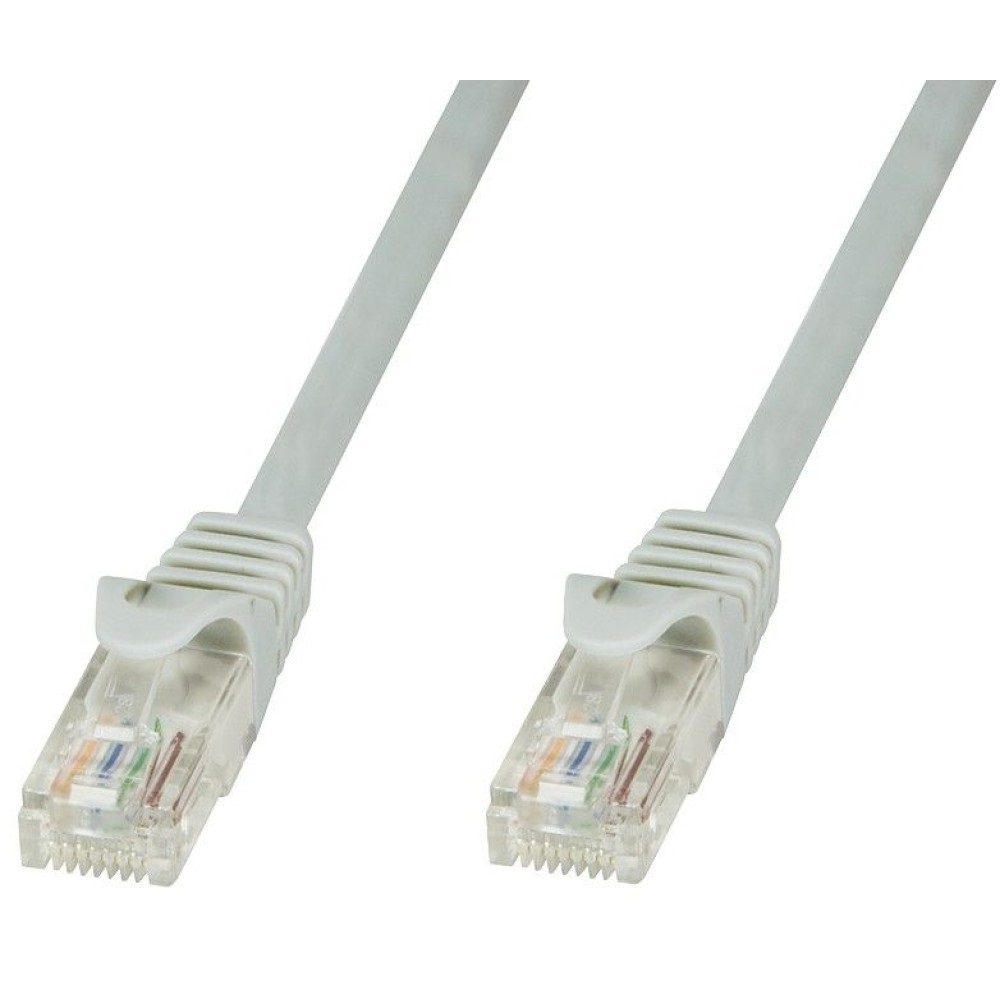 Techly Professional Cavo di Rete Patch Cat.6 UTP Grigio 0,5 m in Rame con Connettori RJ45 Maschio