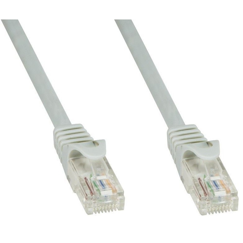 Techly Professional Cavo di Rete Patch Cat.6 UTP Grigio 0,5 m in Rame con Connettori RJ45 Maschio