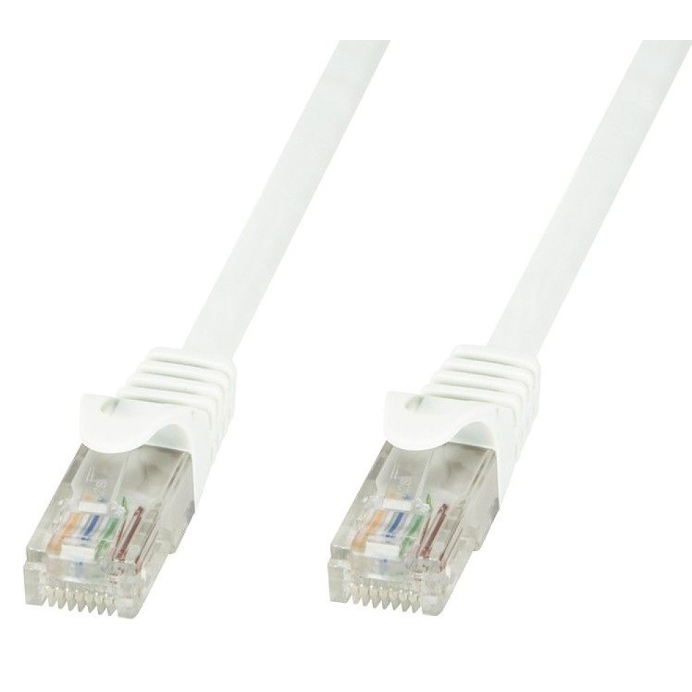 Techly Professional Cavo di Rete Patch in Rame Cat.6 UTP 0,5m Bianco - RJ45 Maschio/Maschio, Alta Velocità