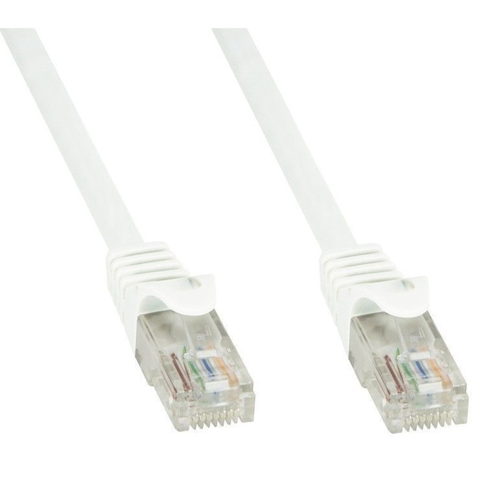 Techly Professional Cavo di Rete Patch in Rame Cat.6 UTP 0,5m Bianco - RJ45 Maschio/Maschio, Alta Velocità