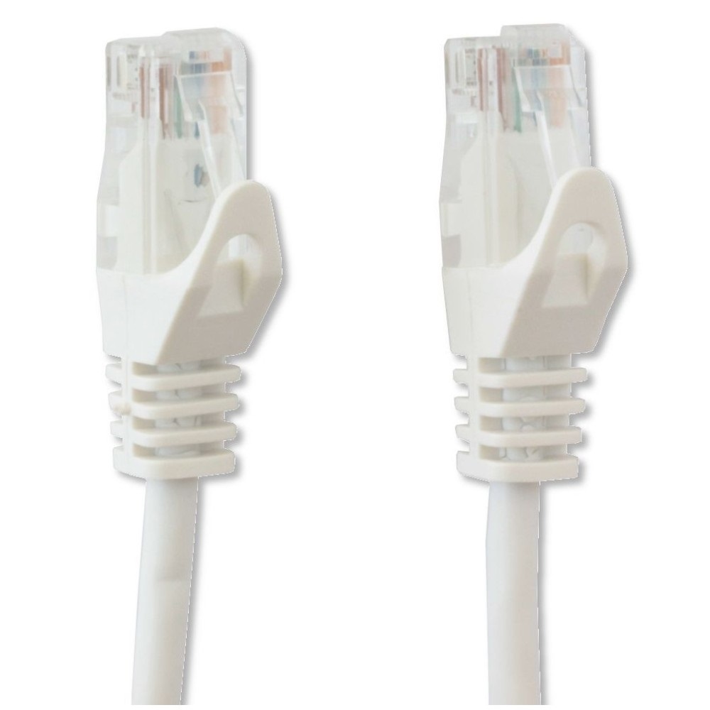 Techly Professional Cavo di Rete Patch in Rame Cat.6 UTP 0,5m Bianco - RJ45 Maschio/Maschio, Alta Velocità