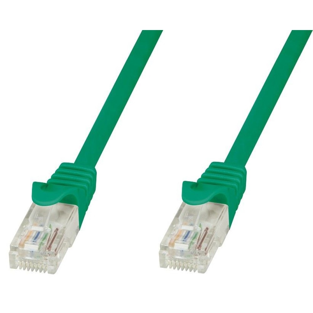 Techly Professional Cavo di Rete Patch Cat.6 Verde UTP 0,5m in Rame con Connettori RJ45 Maschio