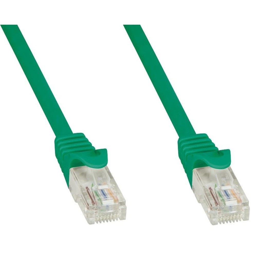 Techly Professional Cavo di Rete Patch Cat.6 Verde UTP 0,5m in Rame con Connettori RJ45 Maschio