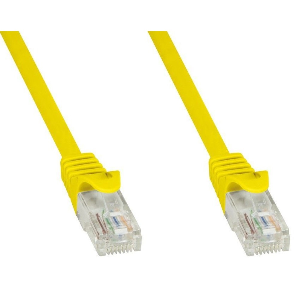 Techly Professional Cavo di Rete Patch Cat.6 Giallo UTP 0,5m in Rame con Connettori RJ45 Maschio