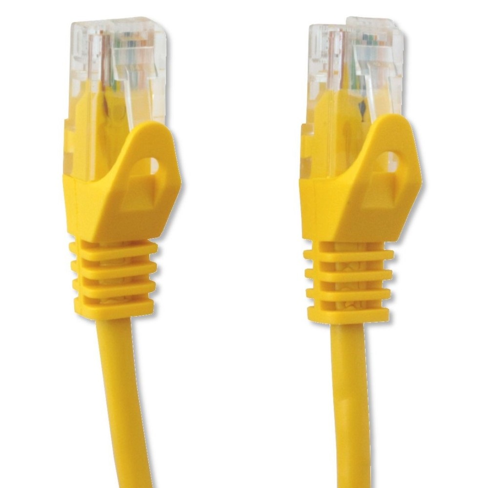 Techly Professional Cavo di Rete Patch Cat.6 Giallo UTP 0,5m in Rame con Connettori RJ45 Maschio