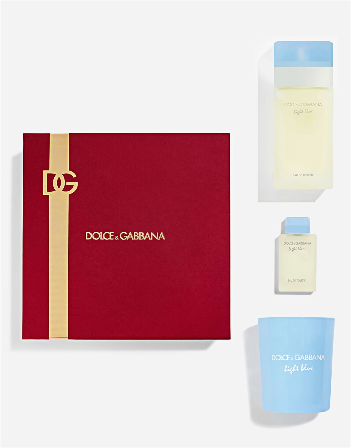 Dolce&Gabbana Light Blue Eau de Toilette 50ml con Candela Profumata e Miniatura 5ml