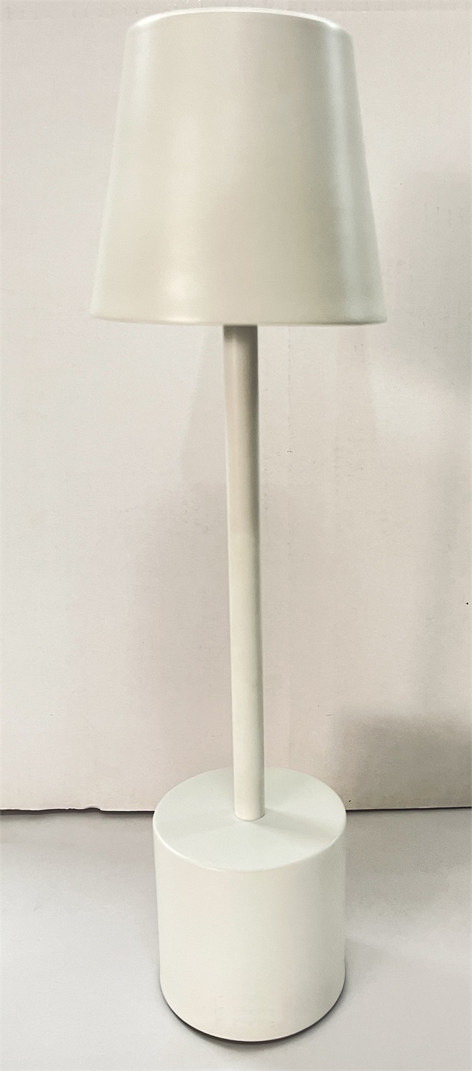 PYRAMIDEA LRP11B Lampada da Tavolo Ricaricabile Senza Fili Bianco con Presa USB, 3 Colori LED Regolabili e Illuminazione Personalizzabile