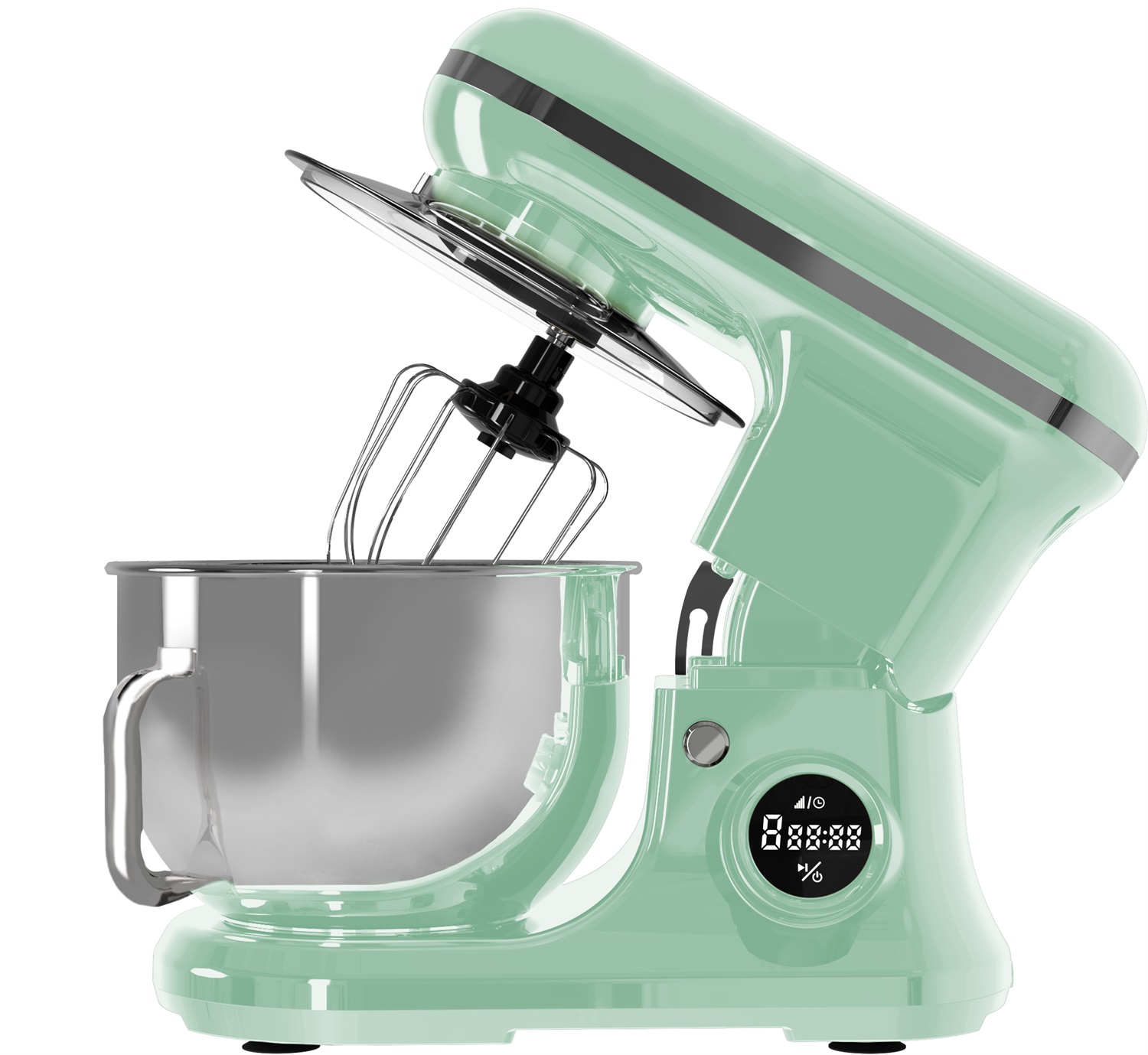 PYRAMIDEA Impastatrice Planetaria IP5200G 1200W Verde Chiaro con Display Digitale, 8 Velocità e Funzione Pulse