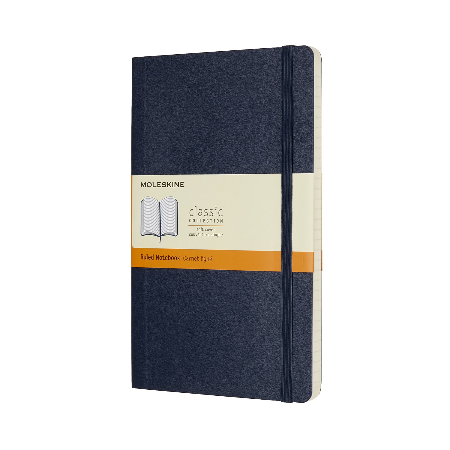 Moleskine Taccuino Large Morbido a Righe Blu Zaffiro, 13 x 21 cm, 192 Pagine, Chiusura ad Elastico