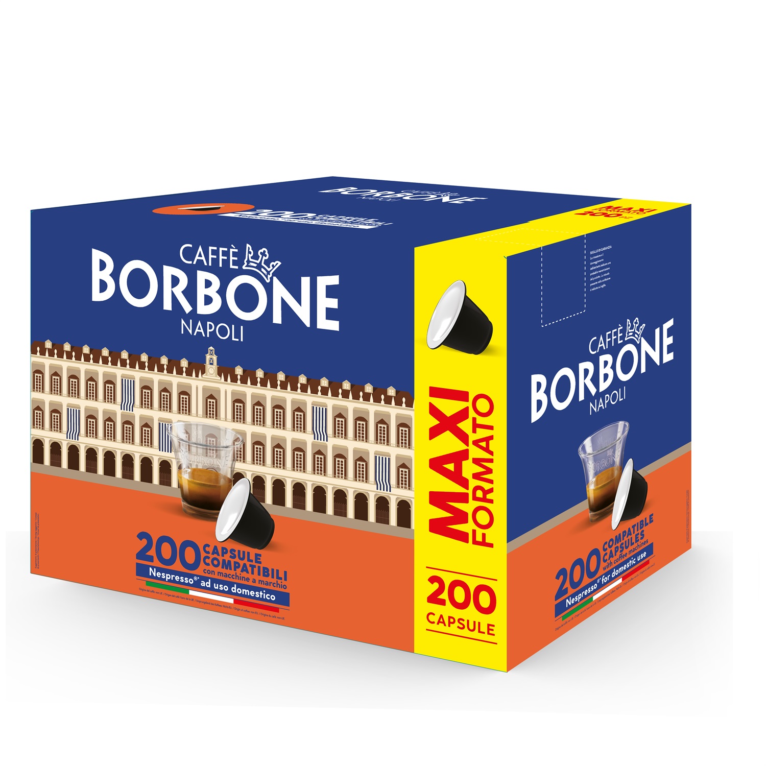 Caffè Borbone REBBLUNOBILE4X50N - Capsule di Caffè Nobile Compatibili Nespresso, 200 pezzi, 5 g
