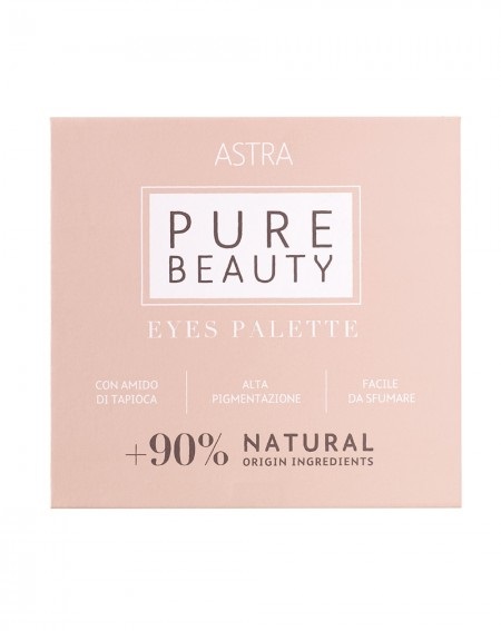 Astra Pure Beauty Eyes Palette 15,5 g - 9 Ombretti Mat e Shimmer con Texture Cremosa e Ingredienti Naturali