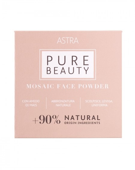 Astra Pure Beauty Mosaic Face Powder 8 g - Mother Earth, Cipria Setosa per Effetto Abbronzatura Naturale