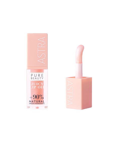 Astra Pure Beauty Juicy Lip Oil 5ml - Olio Labbra Idratante e Rimpolpante 01 Peach