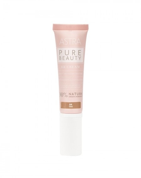 Astra Pure Beauty BB Cream 04 Tan - BB Cream Idratante 30ml con Texture Cremosa e Correttore di Imperfezioni