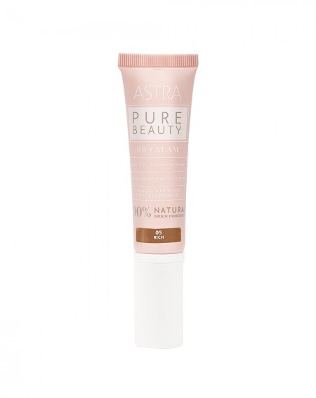 Astra Pure Beauty BB Cream 30ml - 05 Rich, Texture Cremosa, Idratante e Correttiva