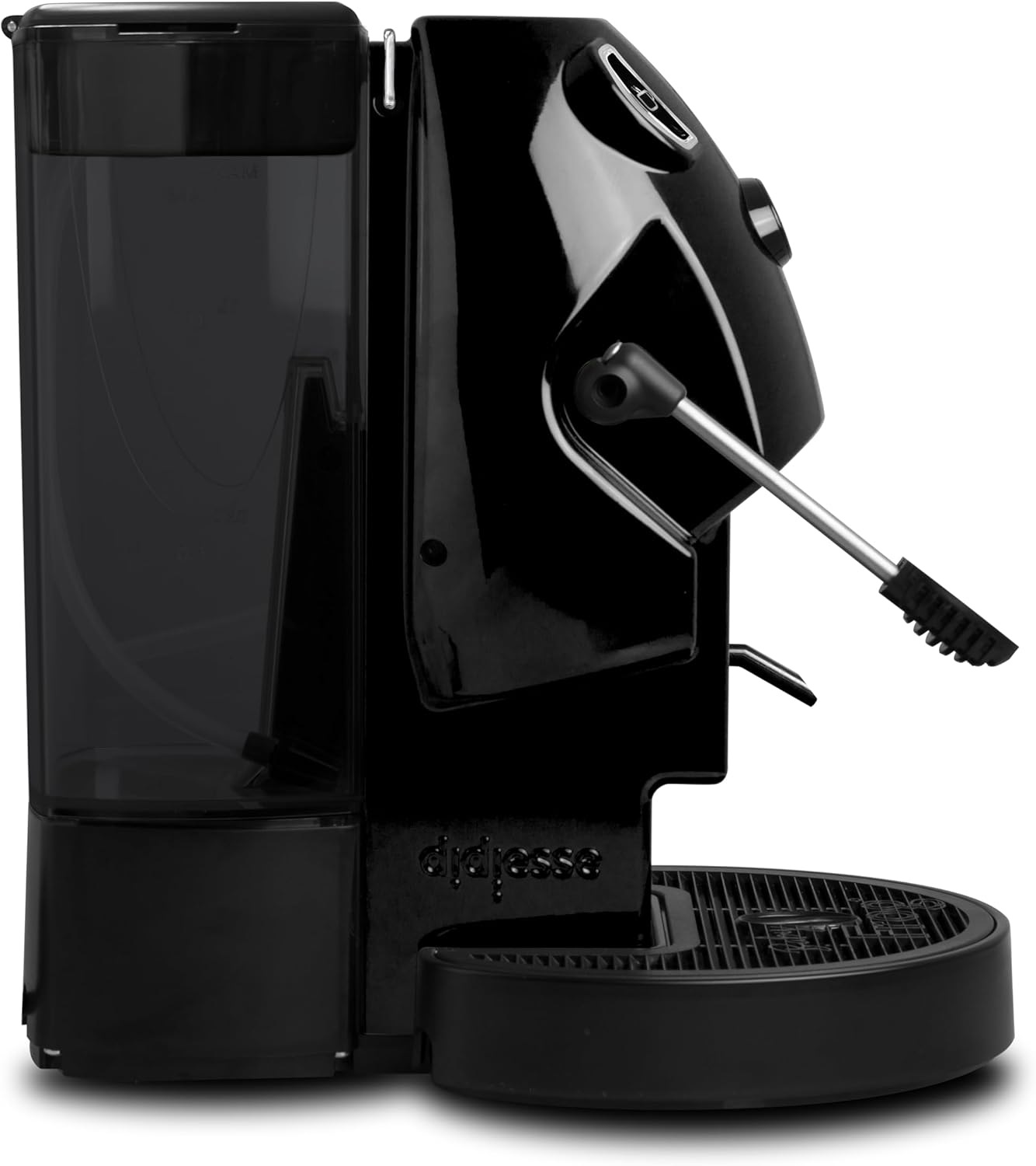 Didiesse Baby Frog Coffee & Tea - Macchina da Caffè a Cialde 450W, Capacità 1,3L, con Frullino Montalatte e Doppio Portacialde, Erogatore Acqua Calda, Nero