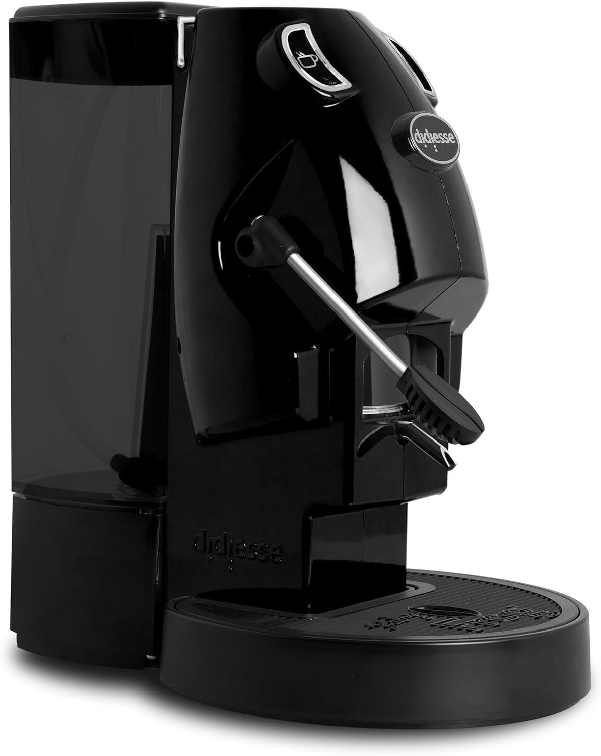 Didiesse Baby Frog Coffee & Tea - Macchina da Caffè a Cialde 450W, Capacità 1,3L, con Frullino Montalatte e Doppio Portacialde, Erogatore Acqua Calda, Nero