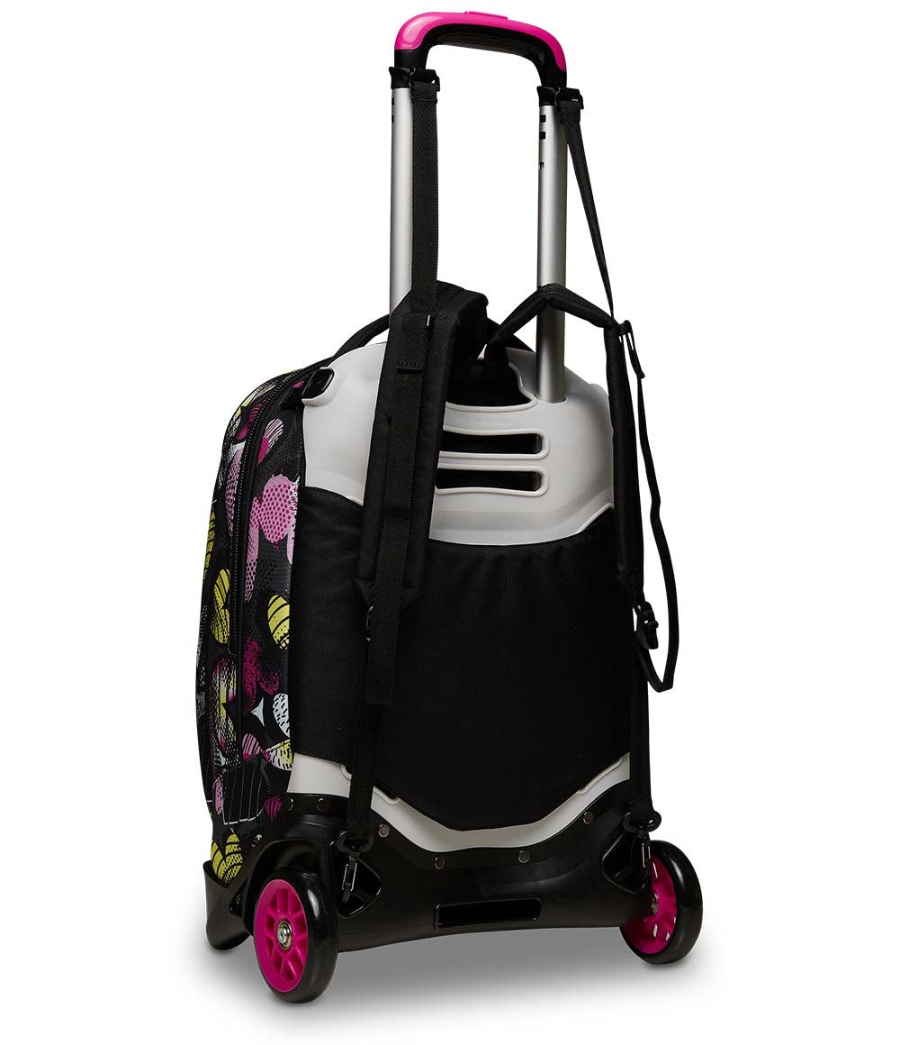 Seven Trolley Jack-2WD Kiddie Crush - Zaino scolastico con carrello sganciabile, dimensioni 37x51x27 cm, capacità 34 lt, schienale e spallacci imbottiti