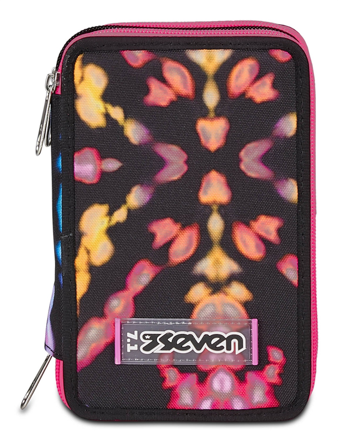 Seven Astuccio Triplo 3 Zip Multi Shade Girl - 20x12,5x7 cm, 45 Pezzi, Multicolore