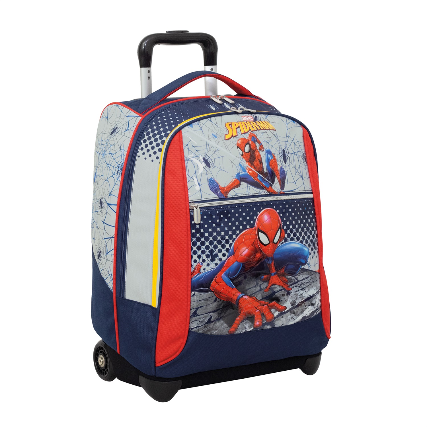 Seven Spider-Man Zaino Trolley Big - Doppio Scomparto, Imbottito, 36,5x50x26 cm, Capacità 32 lt
