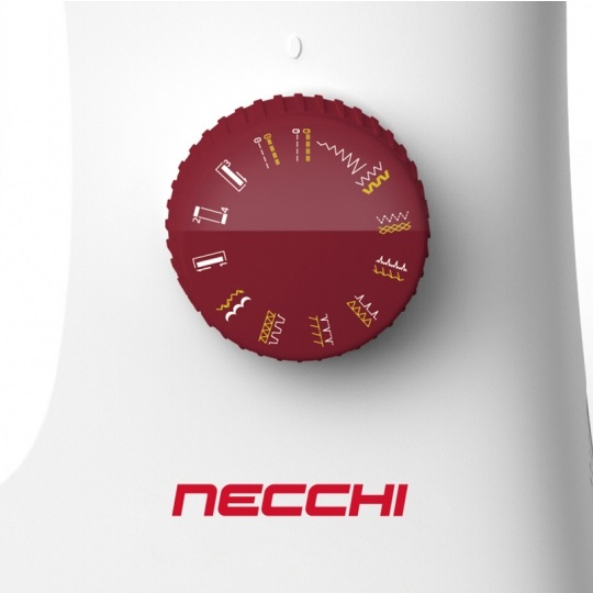 Necchi K417A Macchina da Cucire Automatica - Design Anni '50, 4 Tempi, 17 Punti, 5 Anni di Garanzia