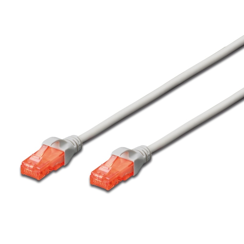 Ewent Cavo di Rete Patch Cat6 U/UTP 2m Bianco con 2 Connettori RJ45