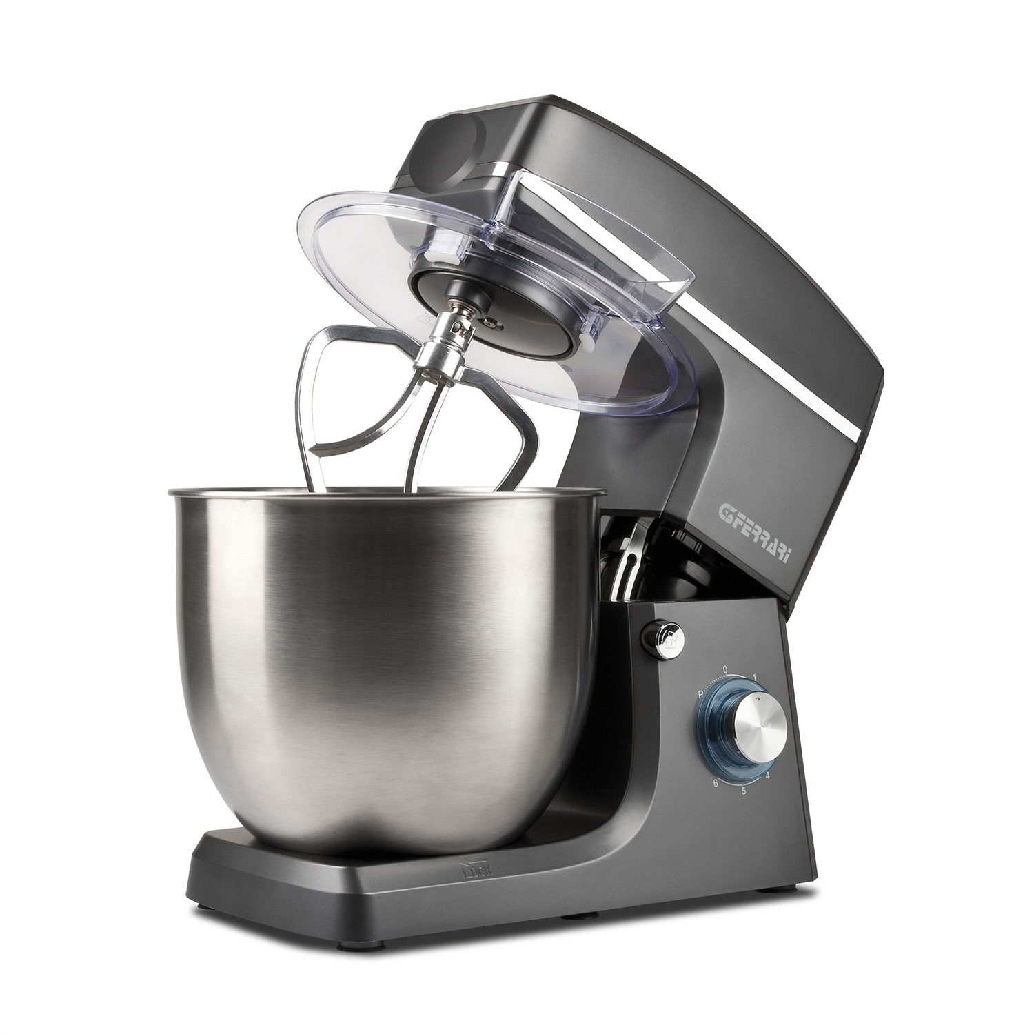 G3 Ferrari Pastaio 10&Lode - Impastatrice Planetaria 2200 W, Capacità 10 Litri, 6 Velocità Tasto Pulse, Grigio e Acciaio Inossidabile