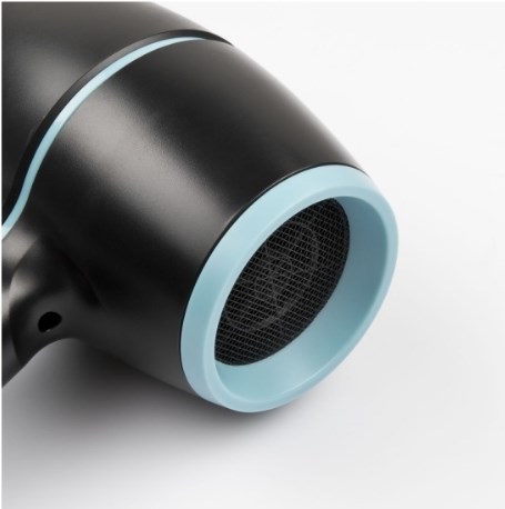 Girmi PH46 Asciugacapelli Professionale 2100 W Nero/Azzurro con Motore AC, 2 Velocità, 3 Temperature e Concentratore d'Aria