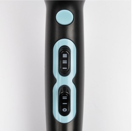 Girmi PH46 Asciugacapelli Professionale 2100 W Nero/Azzurro con Motore AC, 2 Velocità, 3 Temperature e Concentratore d'Aria
