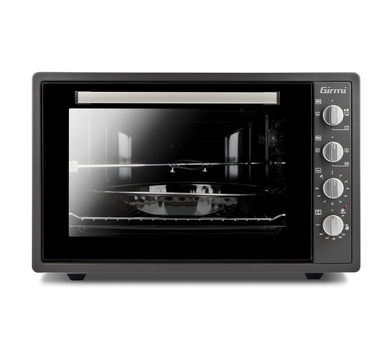 Girmi Grancotto 58 - Forno Elettrico Ventilato 58L, 1800W, Girarrosto, 40-300°C, Grigio Antracite