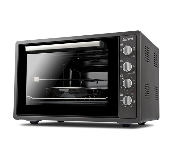 Girmi Grancotto 58 - Forno Elettrico Ventilato 58L, 1800W, Girarrosto, 40-300°C, Grigio Antracite
