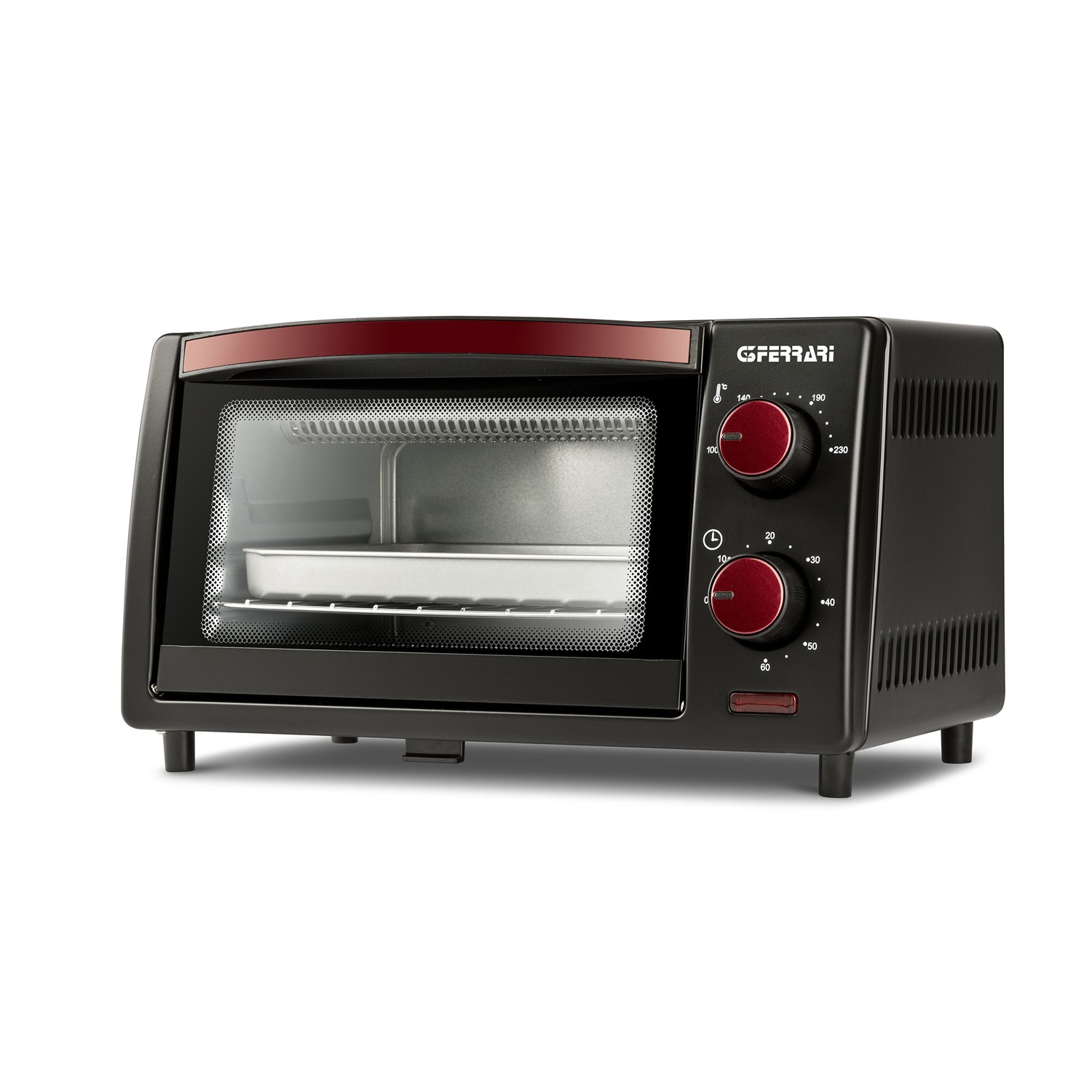 G3 Ferrari Il Moro 10 Fornetto Elettrico 10L 800W con Timer, Griglia Inox e Fondo Apribile